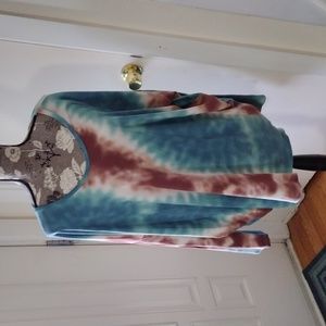 Honeyme Curvy Tie-dye Top XXXL